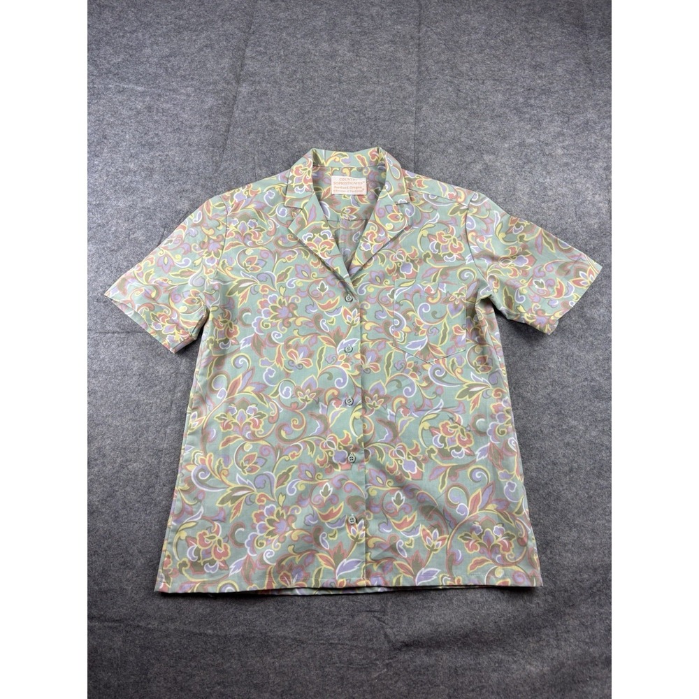 VTG Pendleton Country Sophisticates Women's M? SEE Floral Button Down Blouse